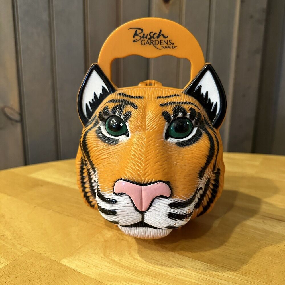 Busch Gardens Tampa Bay Tiger Bucket Lunchbox Vintage Collectible